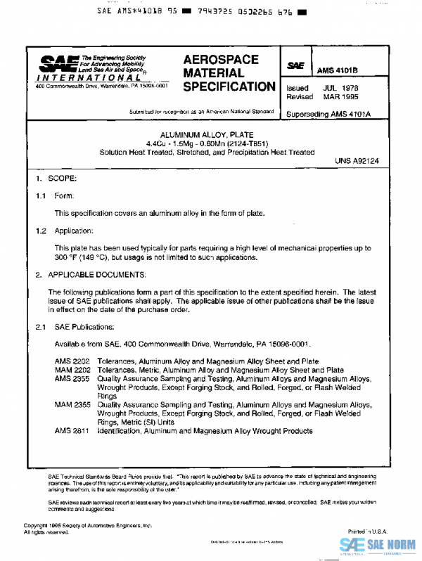 SAE AMS4101B PDF