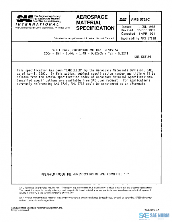 SAE AMS5721C PDF SAE AMS5721C PDF