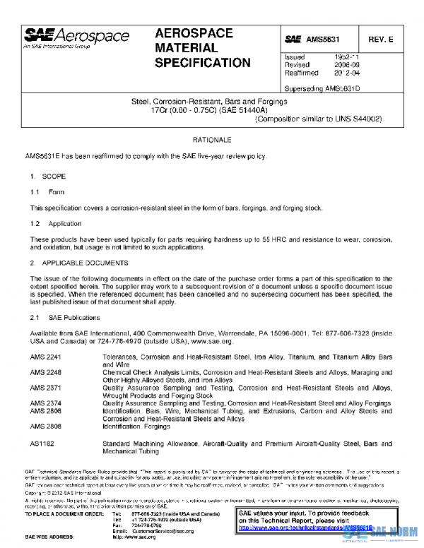 SAE AMS5631E PDF