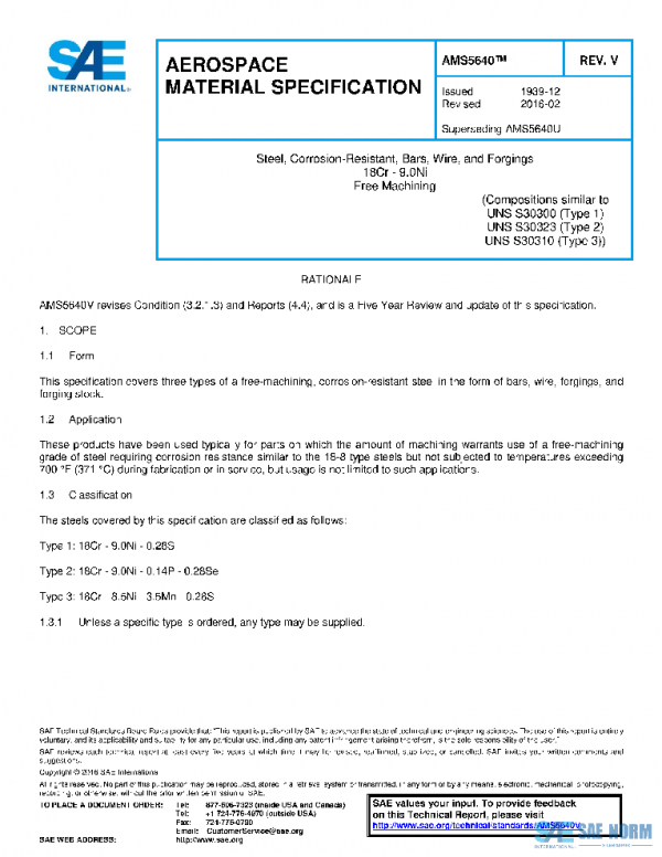 SAE AMS5640V PDF SAE AMS5640V PDF