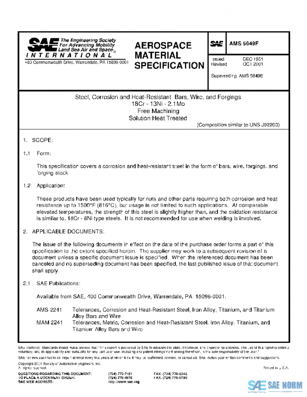 SAE AMS5649F PDF