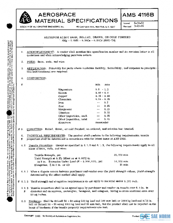 SAE AMS4116B PDF