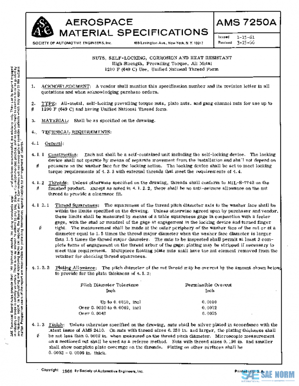 SAE AMS7250A PDF