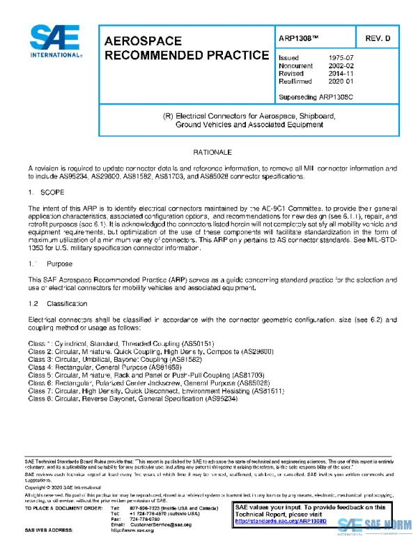 SAE ARP1308D PDF