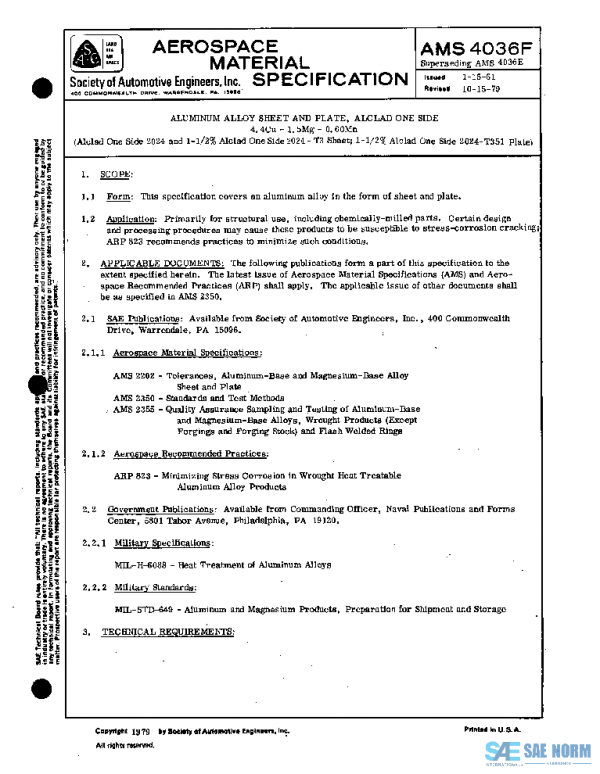 SAE AMS4036F PDF SAE AMS4036F PDF