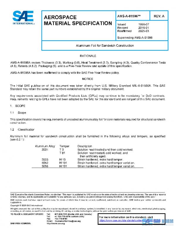 SAE AMSA81596A PDF SAE AMSA81596A PDF