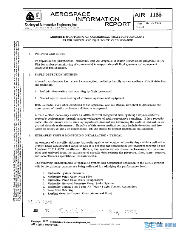 SAE AIR1155 PDF SAE AIR1155 PDF