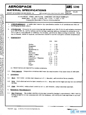 SAE AMS5598 PDF