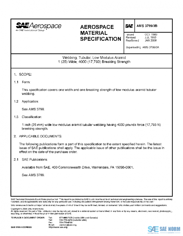SAE AMS3799/3B PDF SAE AMS3799/3B PDF