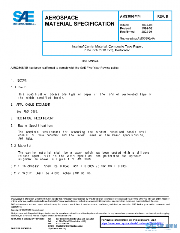 SAE AMS3898/4B PDF SAE AMS3898/4B PDF