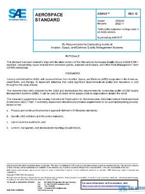 SAE AS9101G PDF SAE AS9101G PDF
