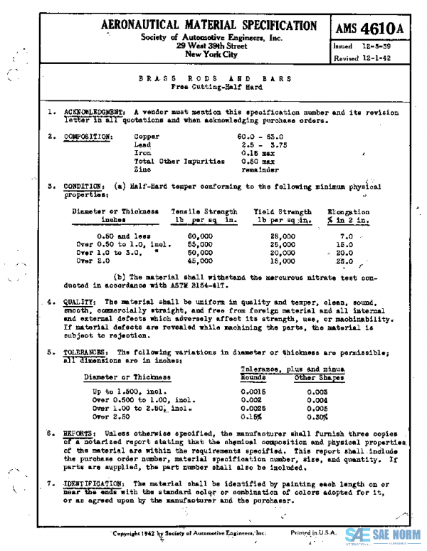 SAE AMS4610A PDF SAE AMS4610A PDF