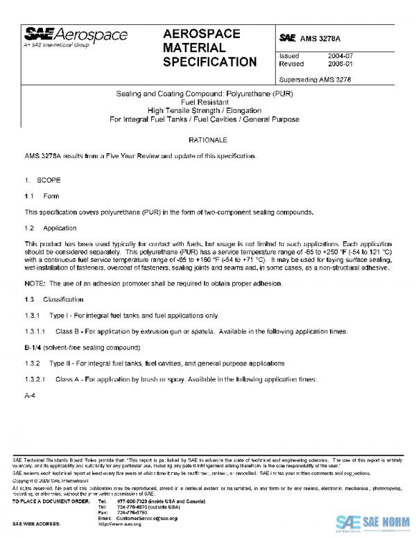 SAE AMS3278A PDF SAE AMS3278A PDF