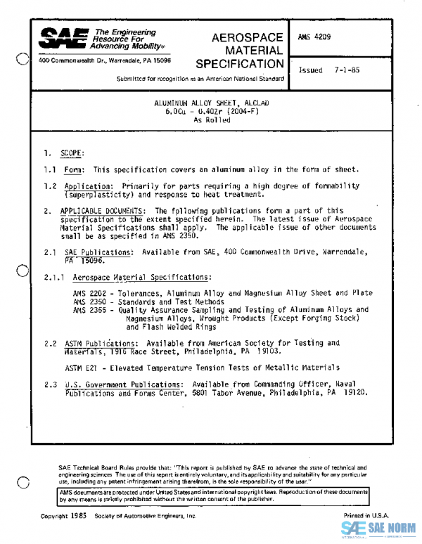 SAE AMS4209 PDF