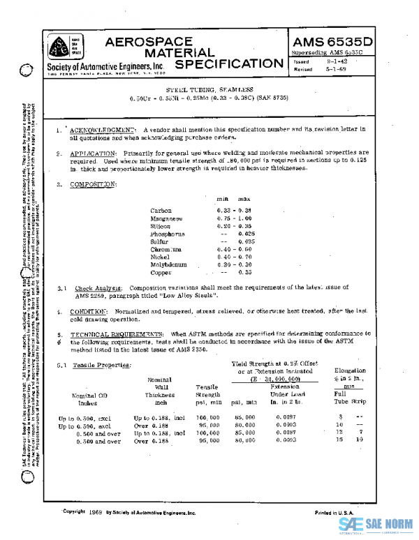SAE AMS6535D PDF SAE AMS6535D PDF