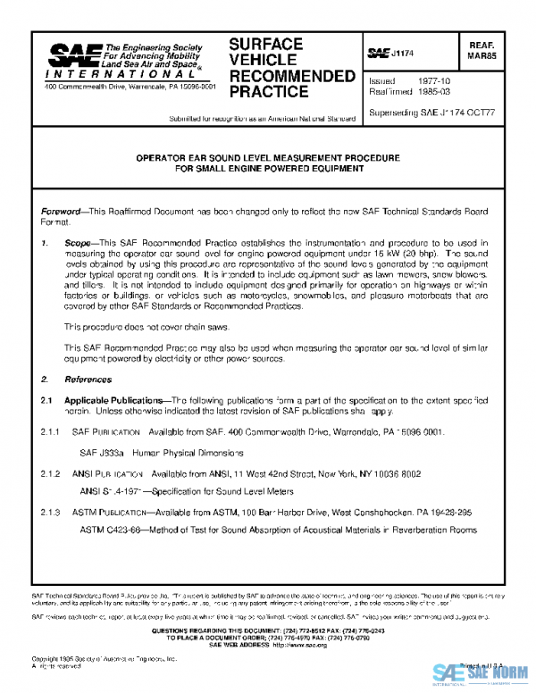 SAE J1174_198503 PDF