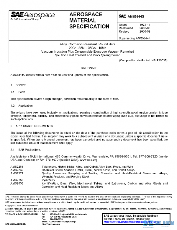 SAE AMS5844G PDF SAE AMS5844G PDF