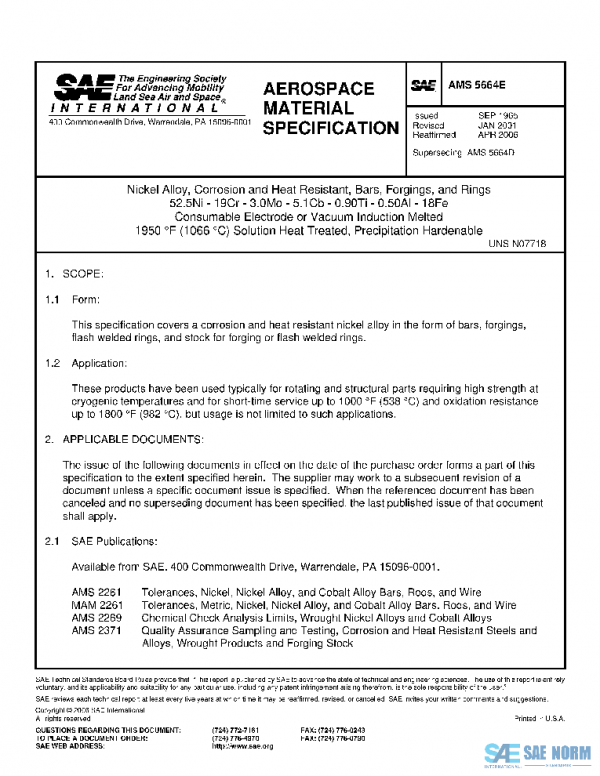 SAE AMS5664E PDF SAE AMS5664E PDF