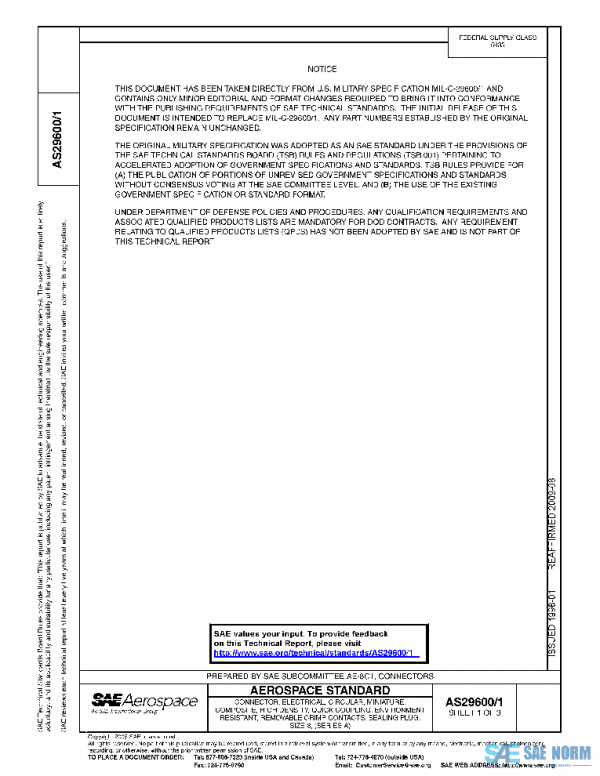 SAE AS29600/1 PDF