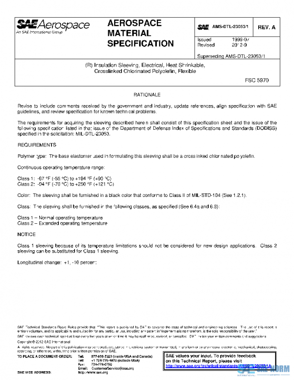 SAE AMSDTL23053/1A PDF SAE AMSDTL23053/1A PDF