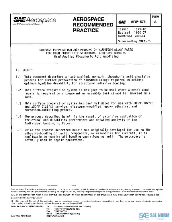 SAE ARP1575A PDF SAE ARP1575A PDF