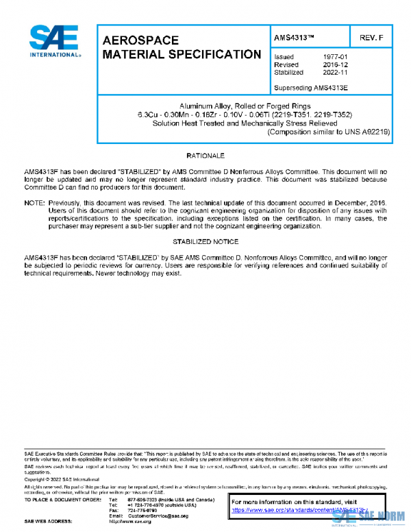 SAE AMS4313F PDF SAE AMS4313F PDF