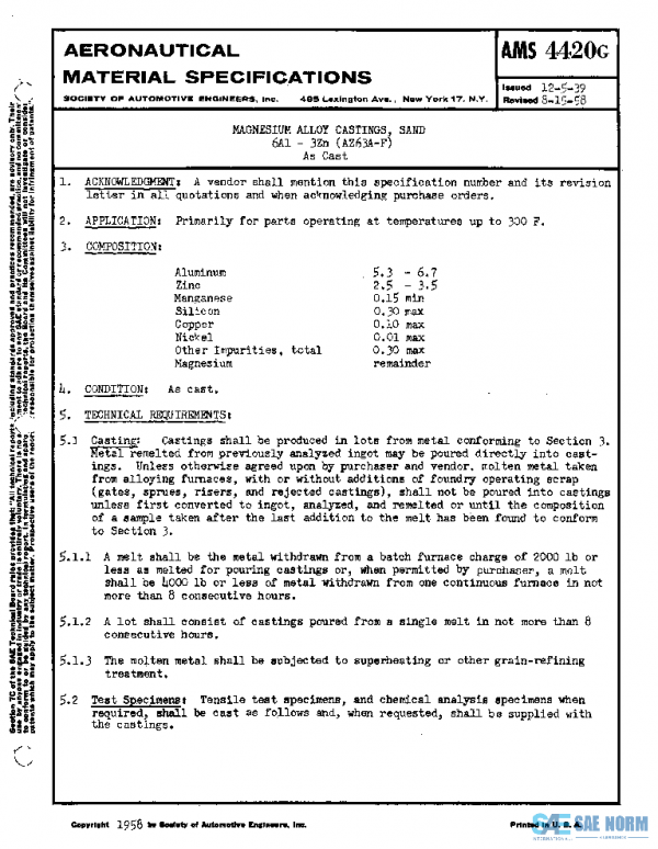 SAE AMS4420G PDF SAE AMS4420G PDF