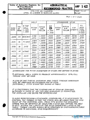 SAE ARP142 PDF SAE ARP142 PDF