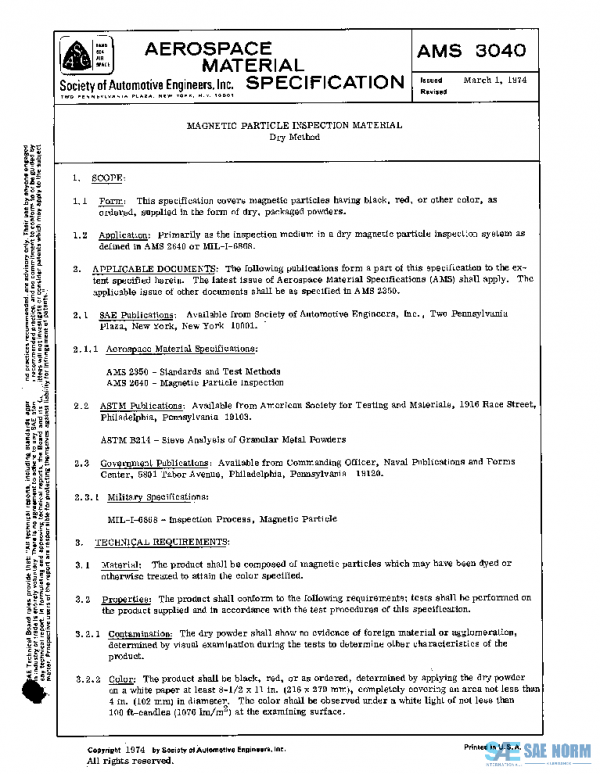 SAE AMS3040 PDF SAE AMS3040 PDF