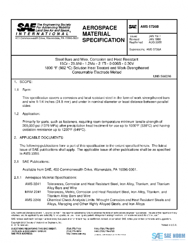 SAE AMS5726B PDF