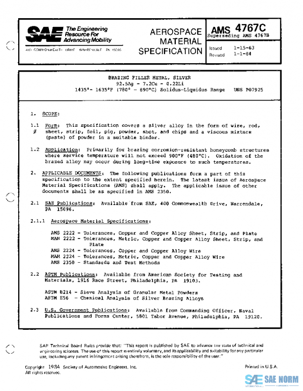 SAE AMS4767C PDF