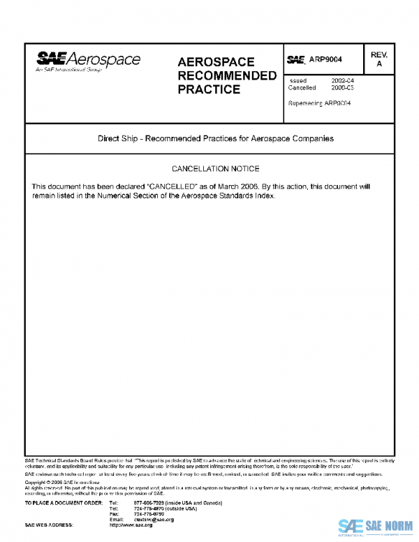 SAE ARP9004A PDF SAE ARP9004A PDF
