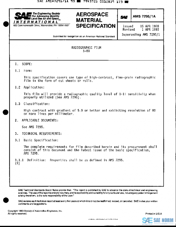SAE AMS7295/1A PDF
