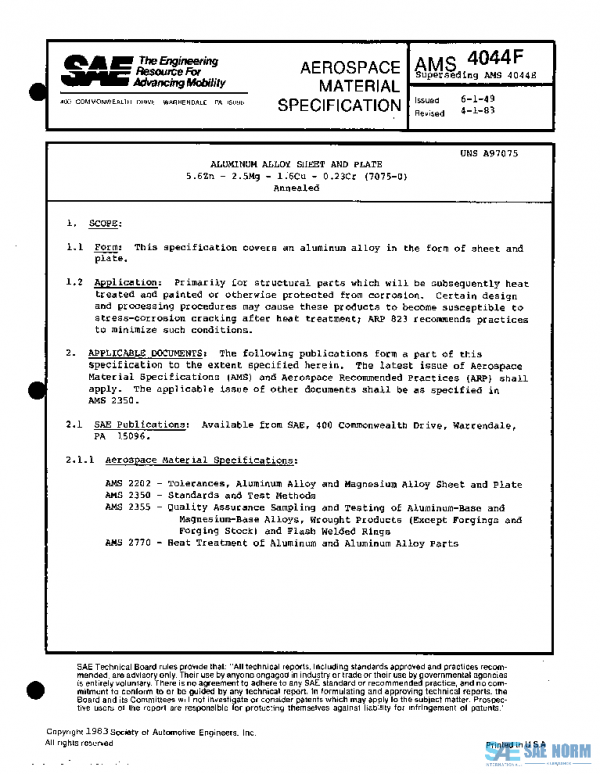 SAE AMS4044F PDF