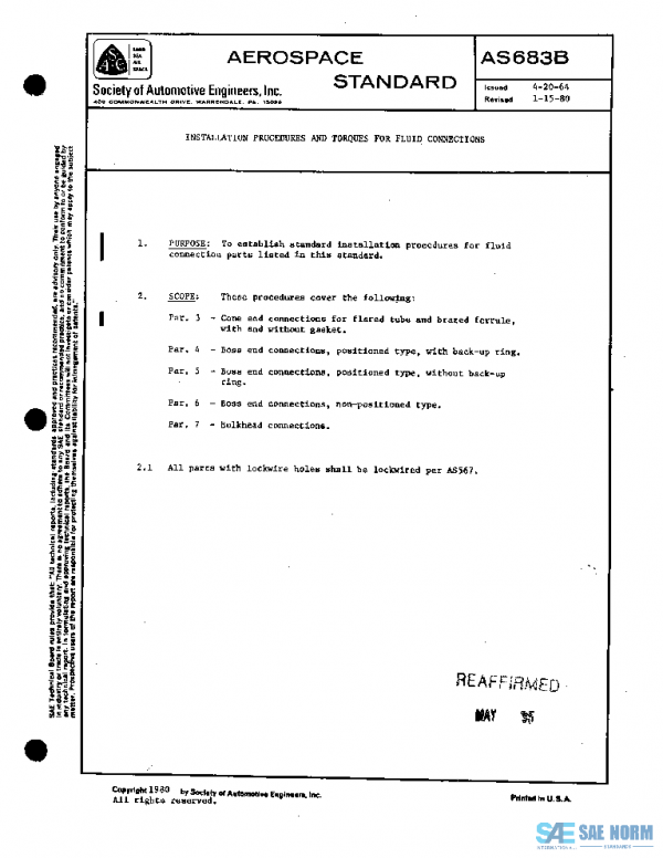 SAE AS683B PDF SAE AS683B PDF