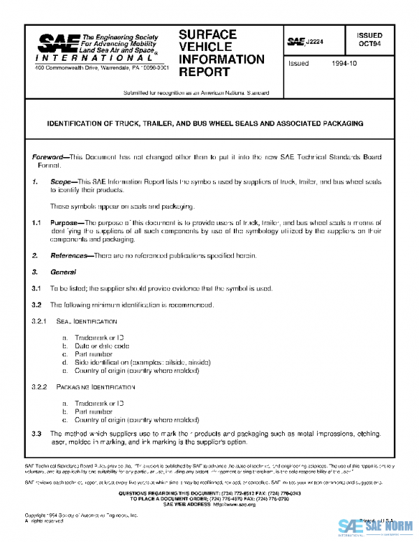 SAE J2224_199410 PDF SAE J2224_199410 PDF