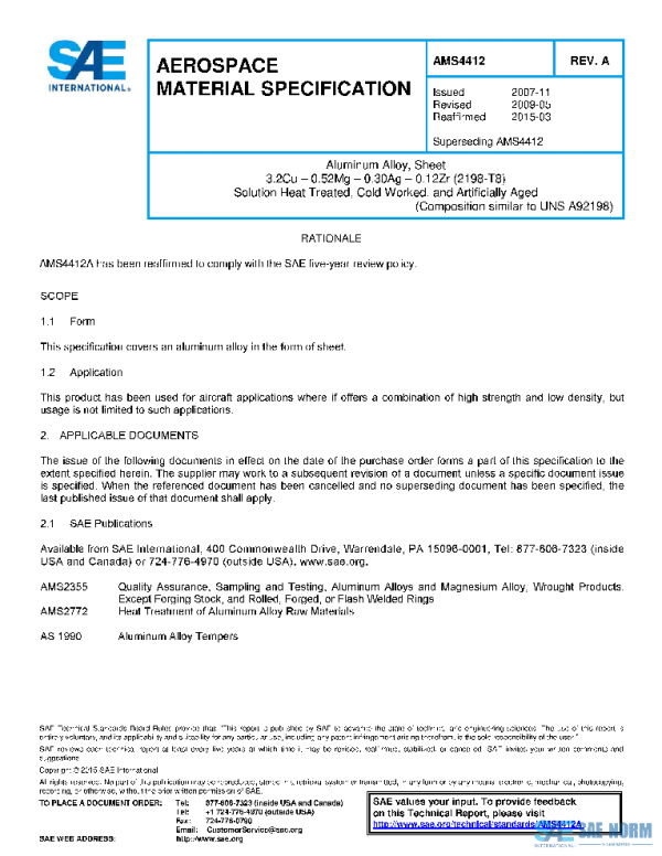 SAE AMS4412A PDF SAE AMS4412A PDF