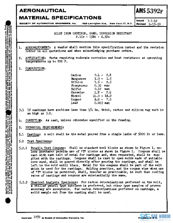 SAE AMS5392F PDF SAE AMS5392F PDF