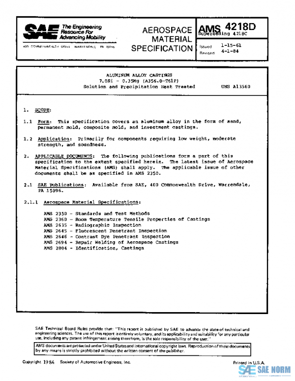SAE AMS4218D PDF