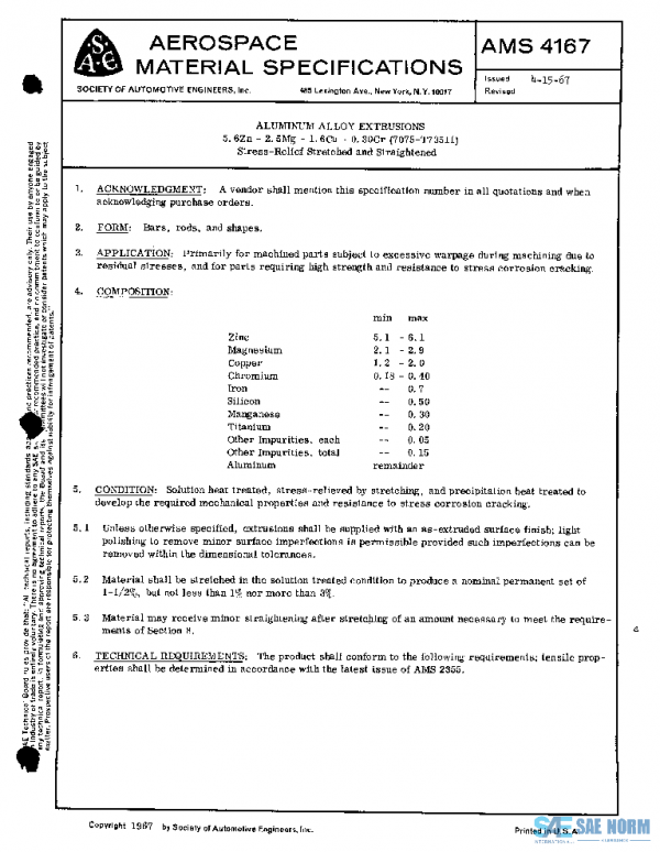 SAE AMS4167 PDF