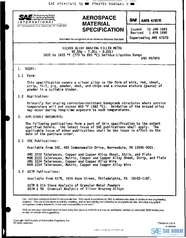 SAE AMS4767E PDF
