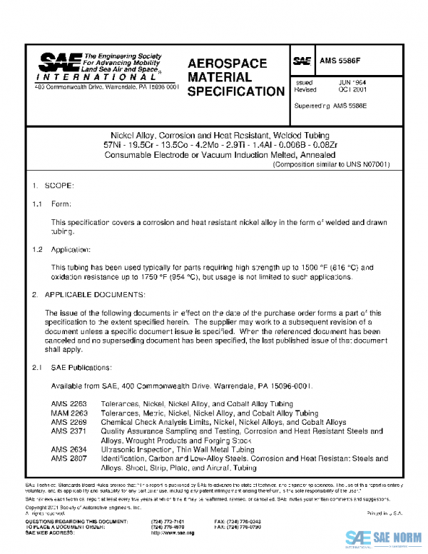 SAE AMS5586F PDF SAE AMS5586F PDF
