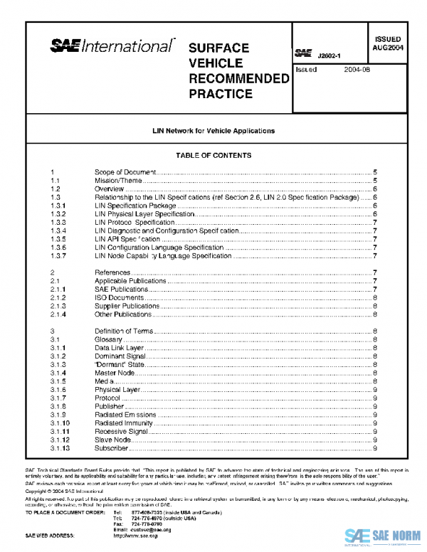 SAE J2602/1_200408 PDF SAE J2602/1_200408 PDF