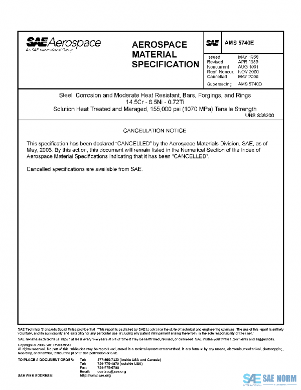 SAE AMS5740E PDF SAE AMS5740E PDF