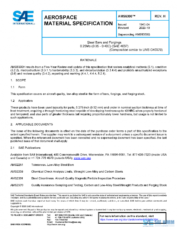 SAE AMS6300H PDF