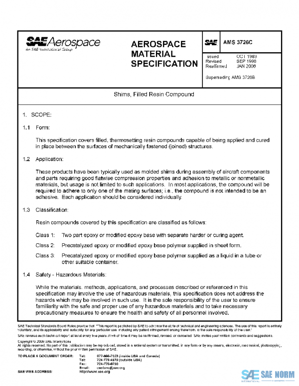 SAE AMS3726C PDF SAE AMS3726C PDF