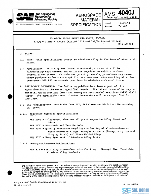 SAE AMS4040J PDF