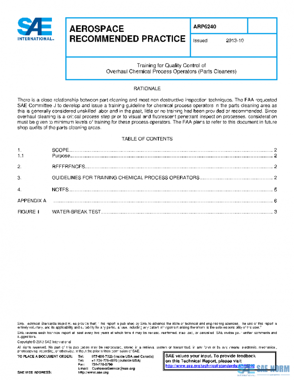 SAE ARP6240 PDF SAE ARP6240 PDF