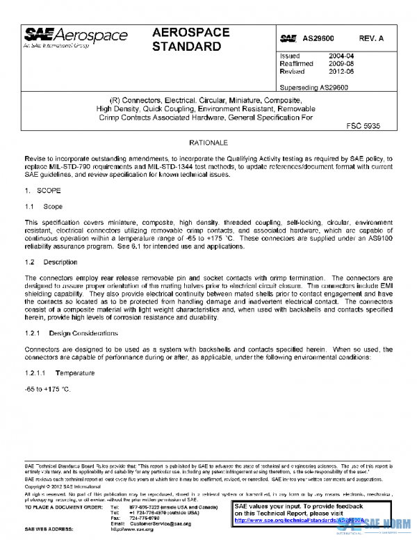 SAE AS29600A PDF