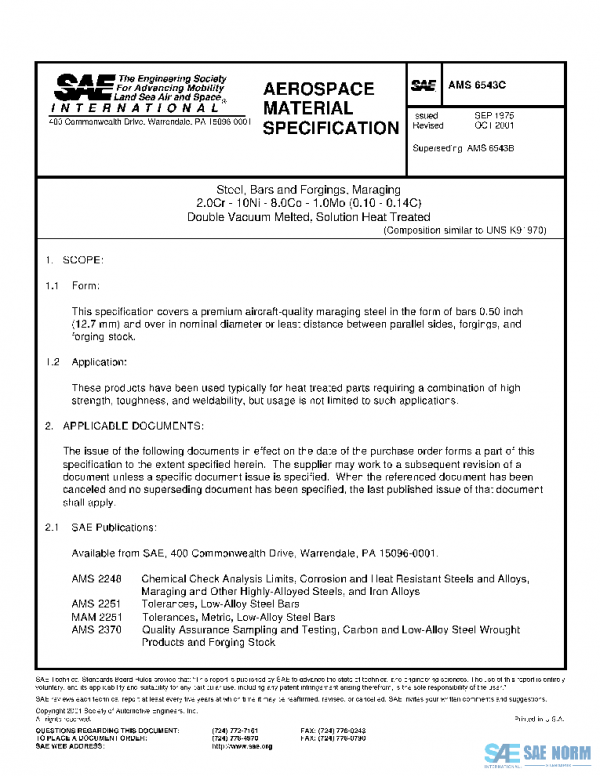 SAE AMS6543C PDF